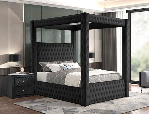 ANNABELLE CANOPY BED BLACK