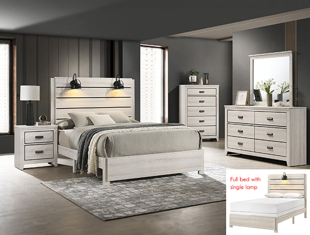 CARTER BEDROOM GROUP WHITE 4PC SET