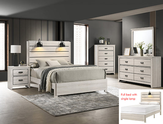 CARTER BEDROOM GROUP WHITE 4PC SET