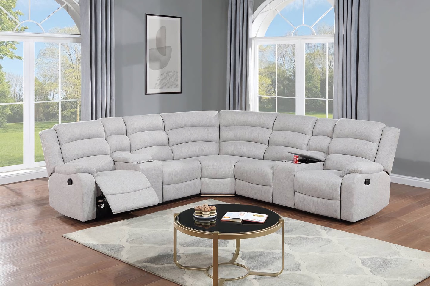 Sectional Reclining Manual Motion
