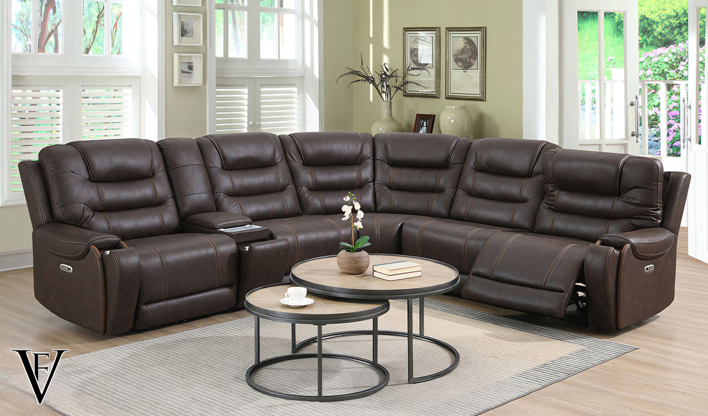 Sectional Power Recliners Heat Rest