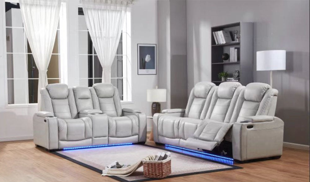 SOFA SET 2PC POWER RECLINERS HEAT REST