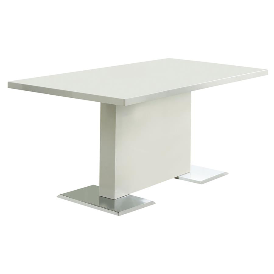 5-piece Dining Table Set White High Gloss and Black