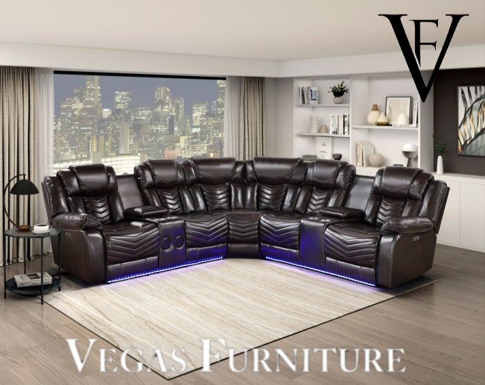 Power Reclining Sectional Low in Stock, please call