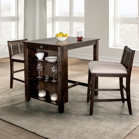 Lescles
3 Pc Counter Ht Set (1 Table + 2 Chairs