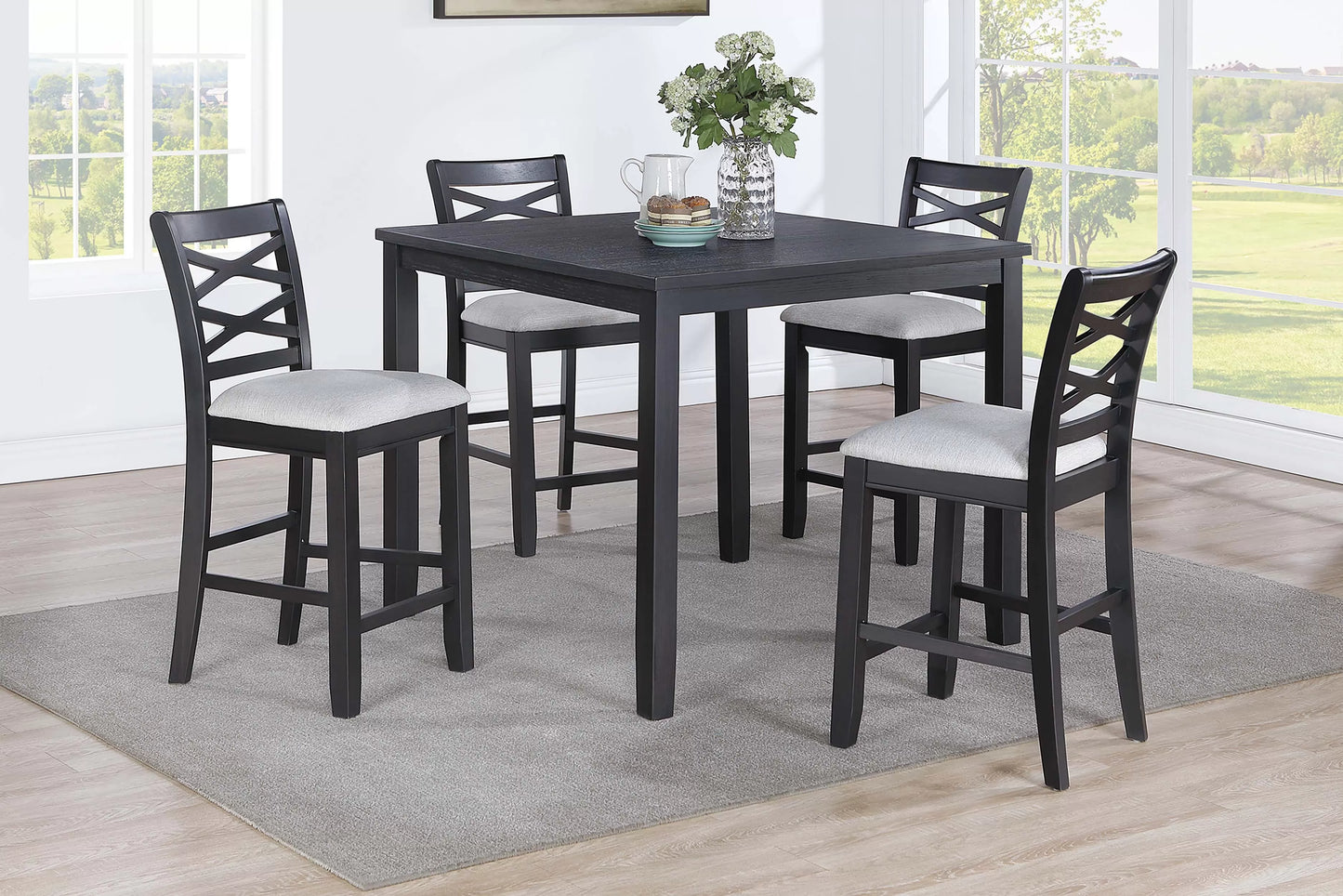 5-Piece Counter Height Table
Table + 4 Chairs