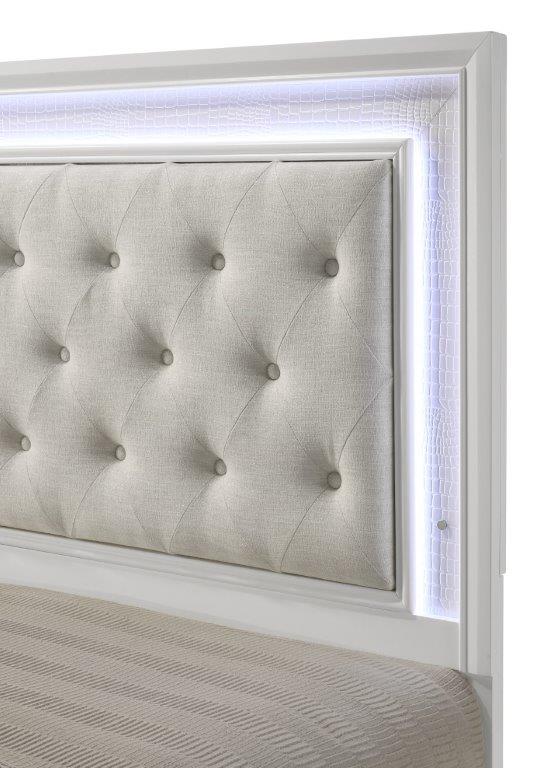 LYSSA 4PC BEDROOM- OAT/FROST