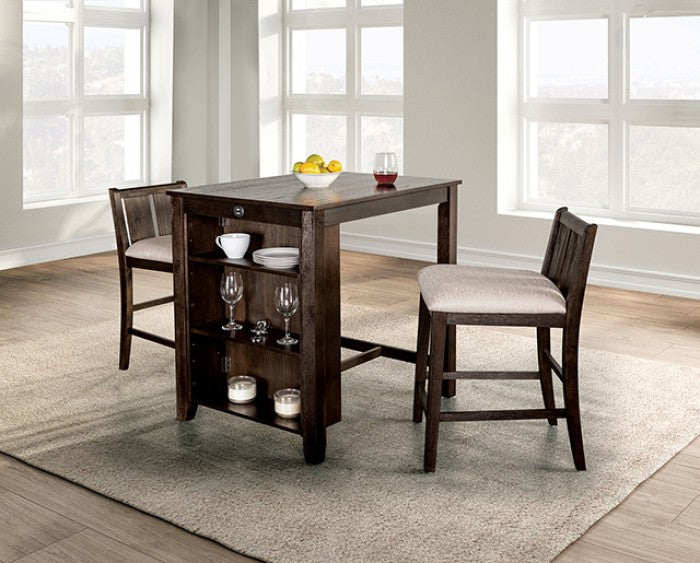 Lescles
3 Pc Counter Ht Set (1 Table + 2 Chairs
