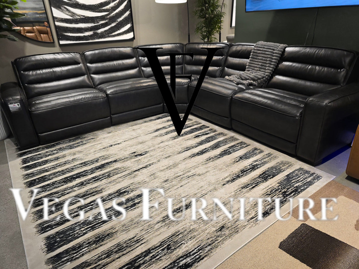Sectional 2 Power Recliners Power Back & power Seat