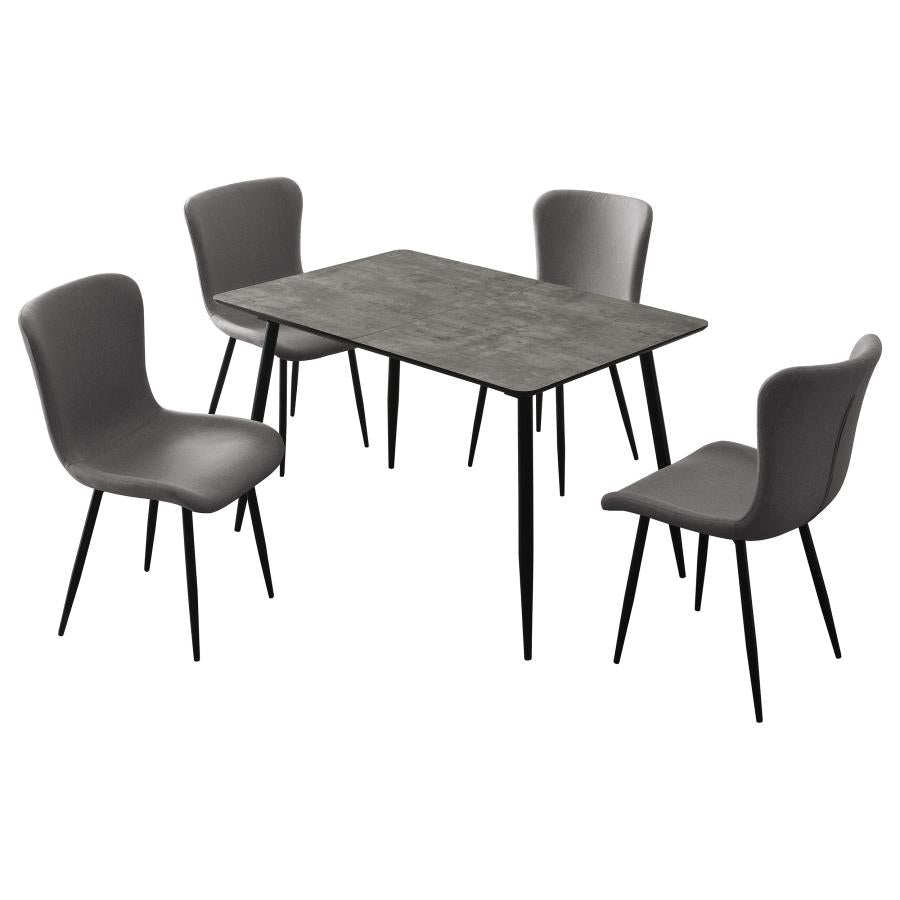 Dining Table Set with Extension Table Grey
