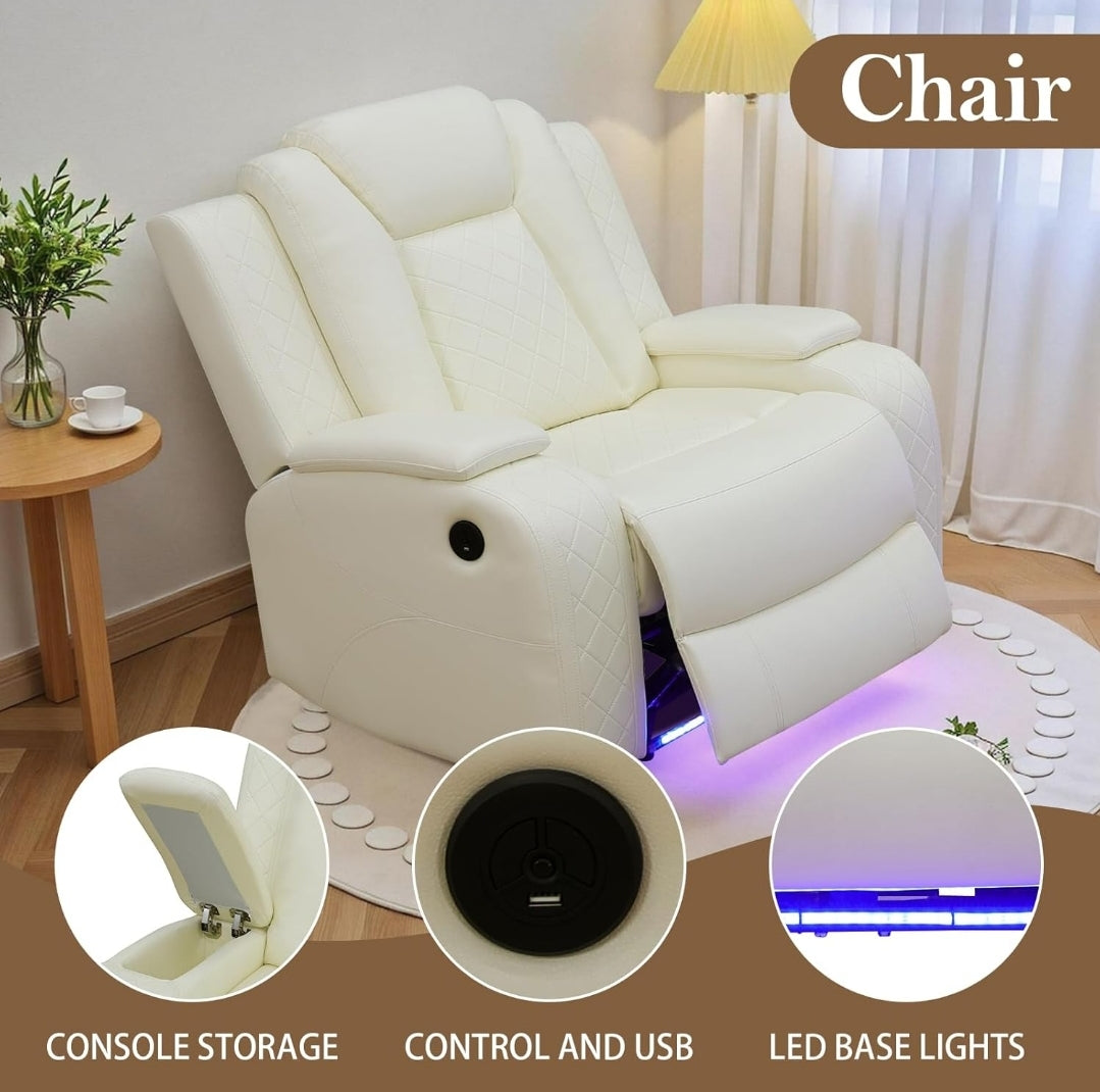 Power Recliner Sofas Set, Sofa Loveseat Chair , 3 Piece Set)