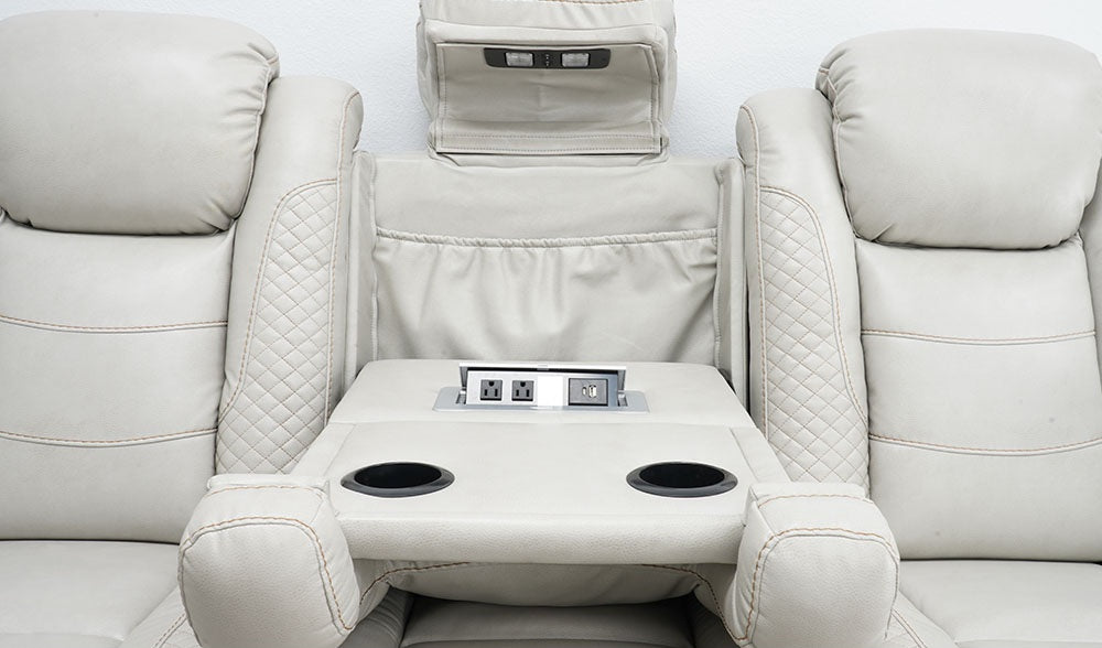 SOFA SET 2PC POWER RECLINERS HEAT REST