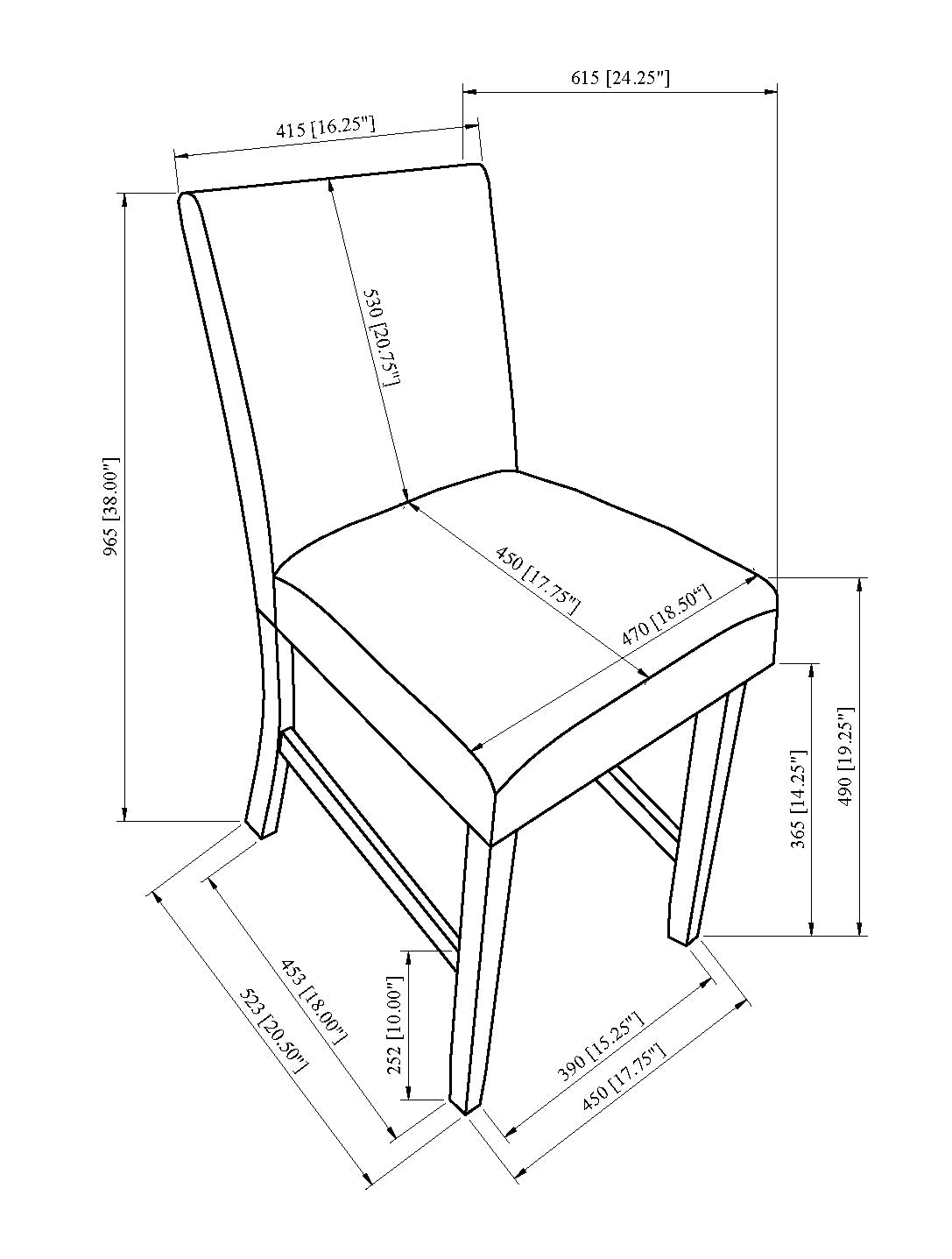 Parkside Upholstered Dining Chairs – Dove – Set of 2