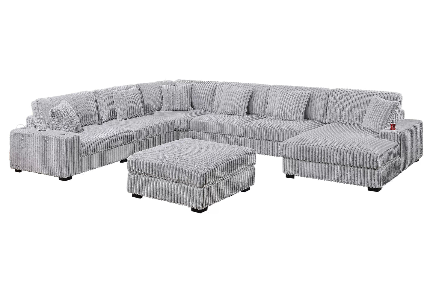 U Shaped Sectional W Ottoman Modular/ Also Available NO Ottoman