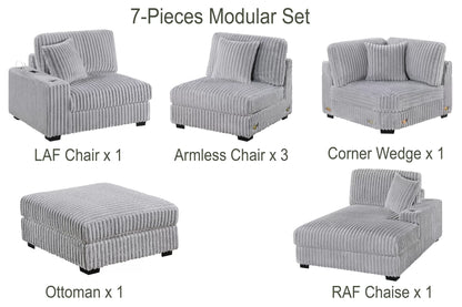 U Shaped Sectional W Ottoman Modular/ Also Available NO Ottoman