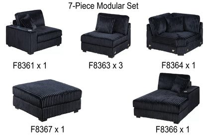 U Shaped Sectional W Ottoman Modular/ Also Available NO Ottoman