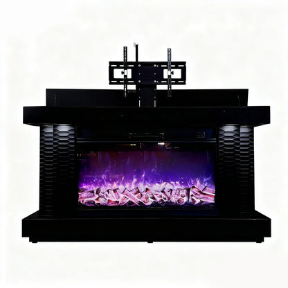 71" TV Stand Fireplace with Heating Function and Bluetooth speaker