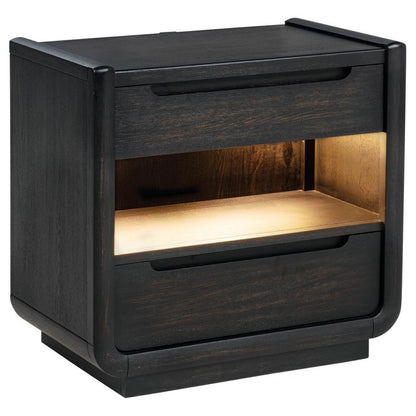 Leandro 4-piece Bedroom Set Burnished Black