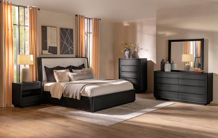 Leandro 4-piece Bedroom Set Burnished Black