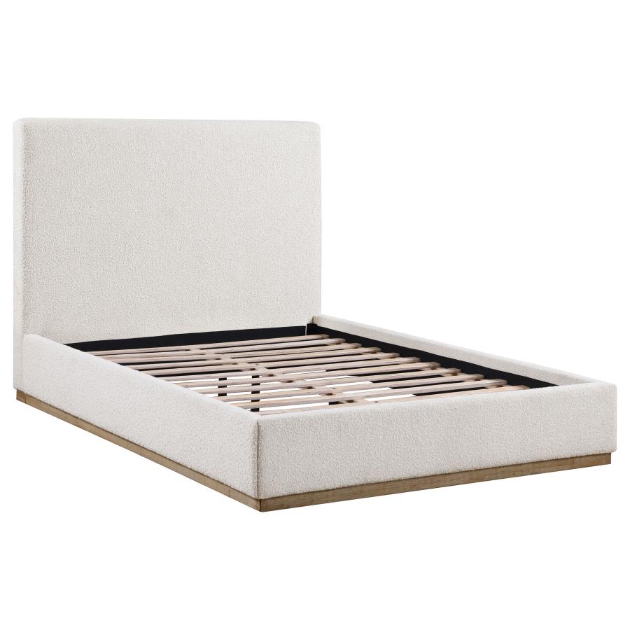 Knox Upholstered  Panel Bed Cream