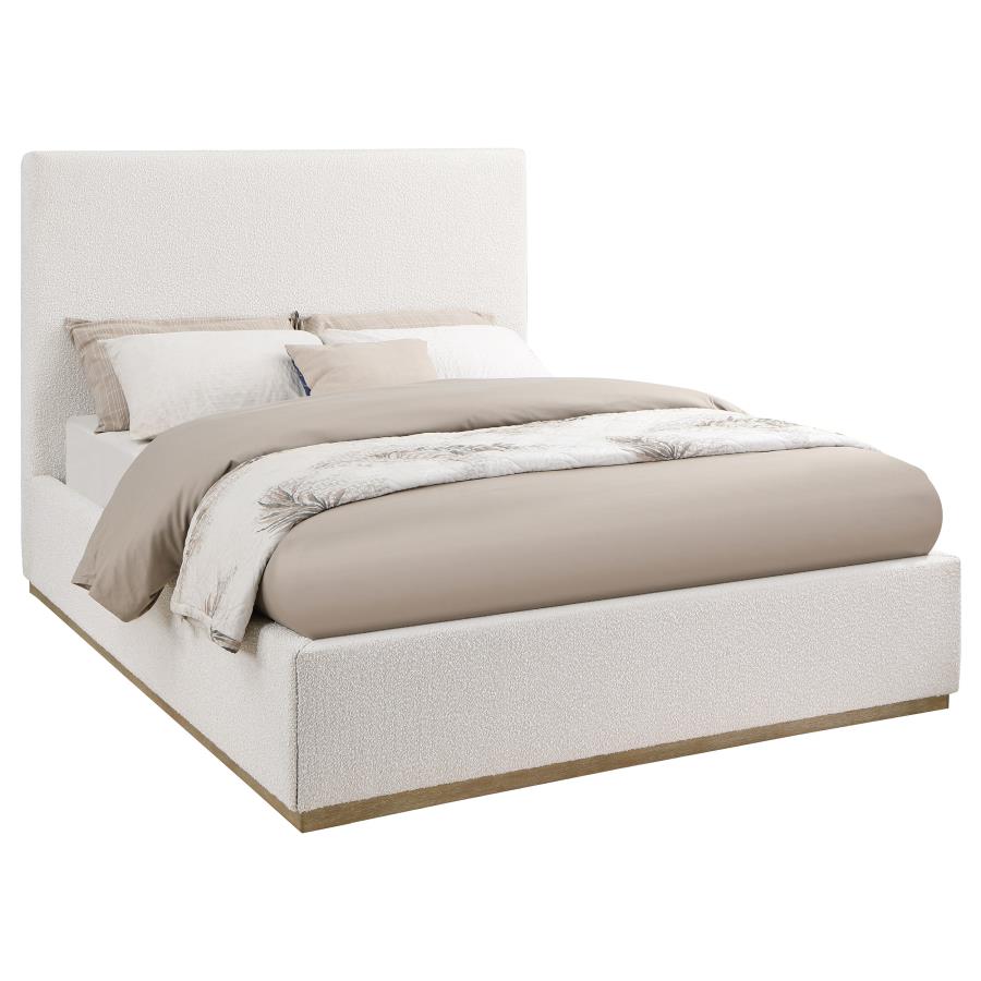 Knox Upholstered  Panel Bed Cream