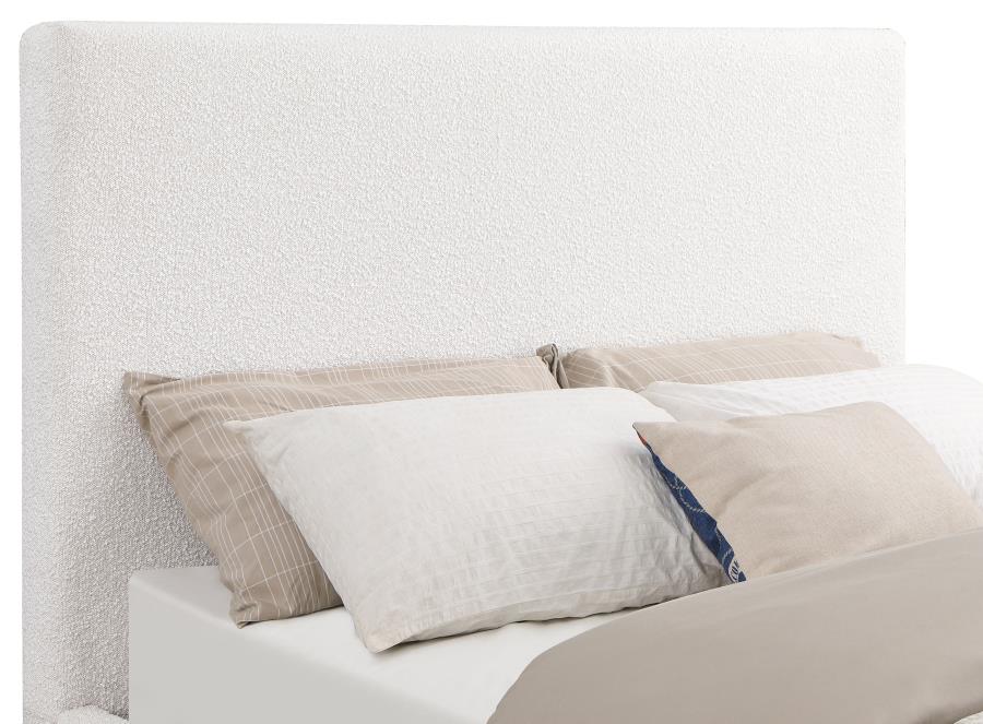 Knox Upholstered  Panel Bed Cream