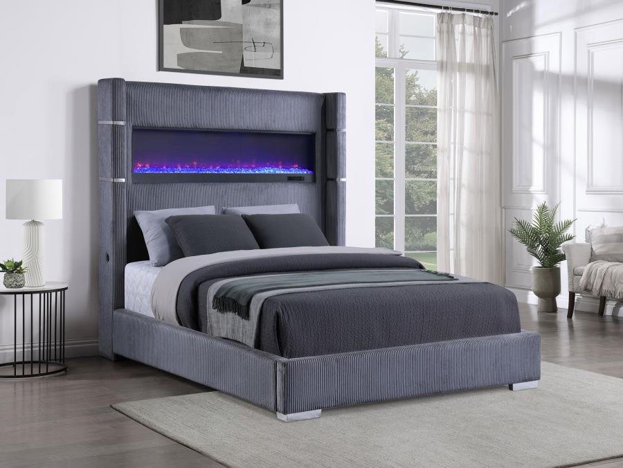 Tisdall Upholstered Flame Visualizer Bed