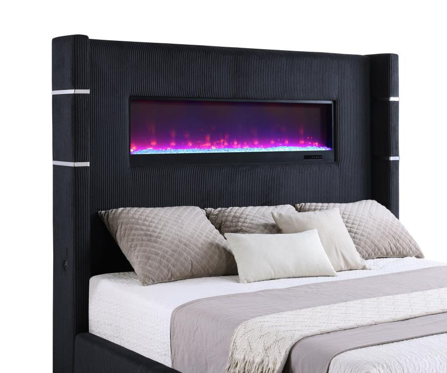 Tisdall Upholstered Flame Visualizer Bed