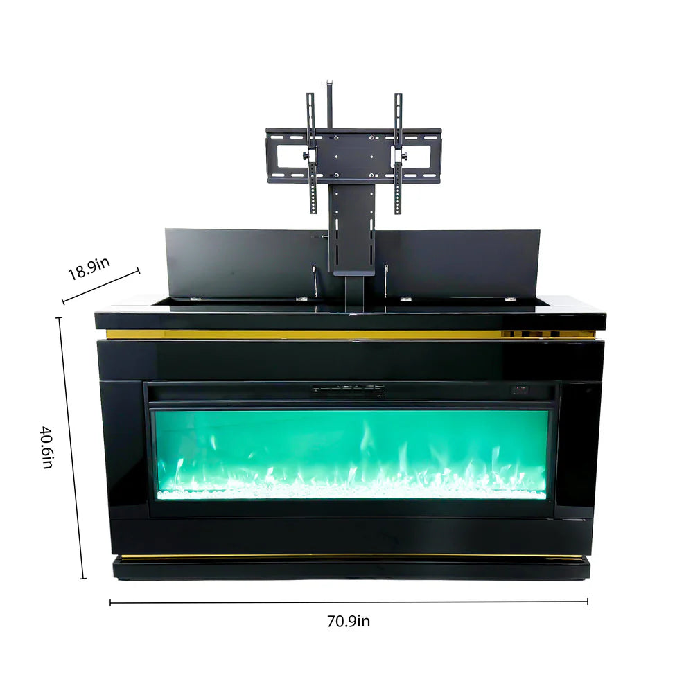 71" Modern Electric Fireplace TV Stand