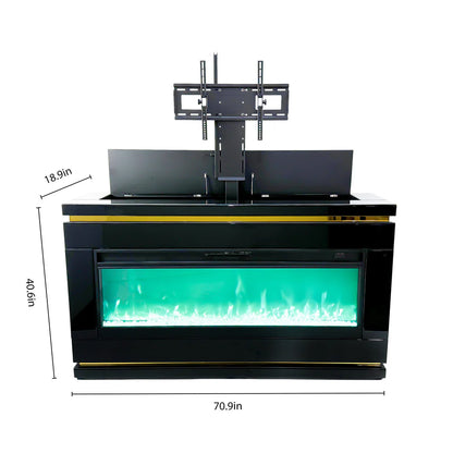 71" Modern Electric Fireplace TV Stand
