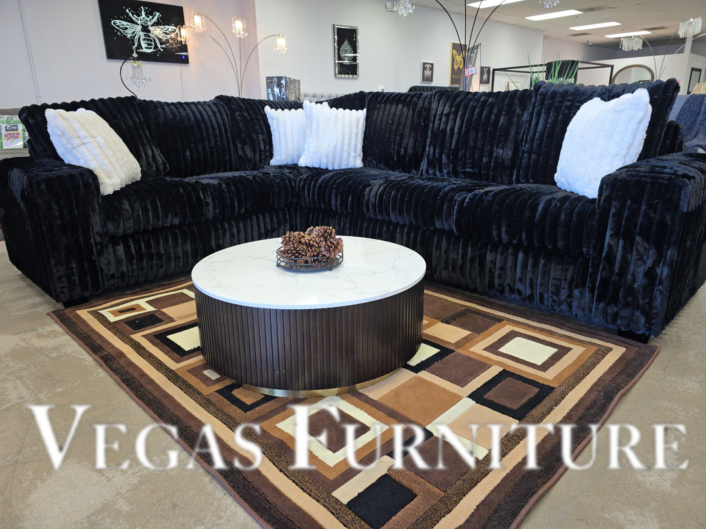SECTIONAL BLACK.