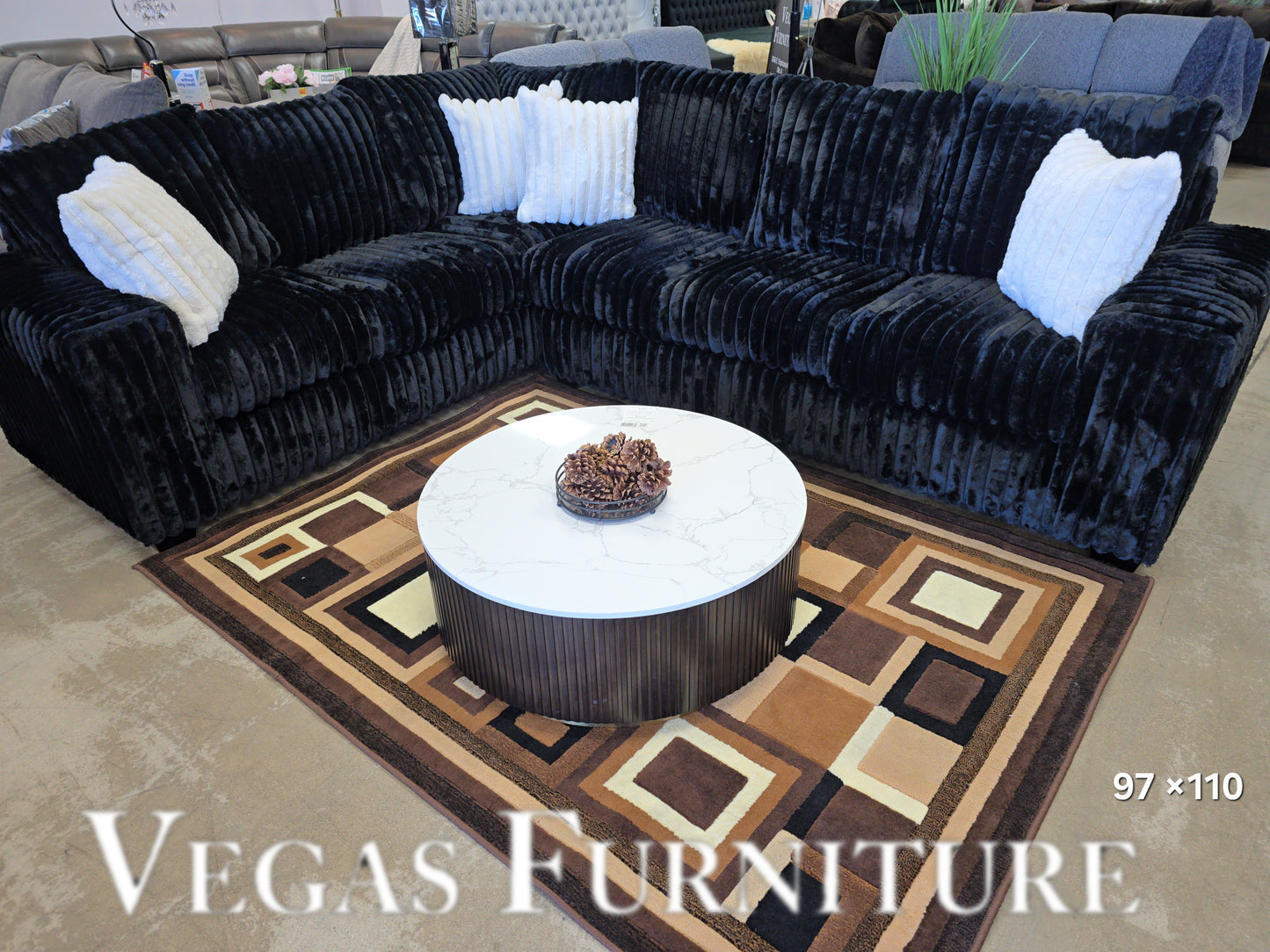 SECTIONAL BLACK.