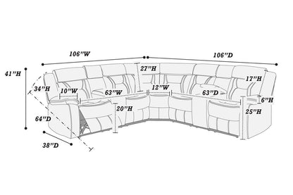 Sectional Reclining