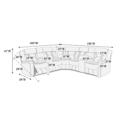Sectional Reclining