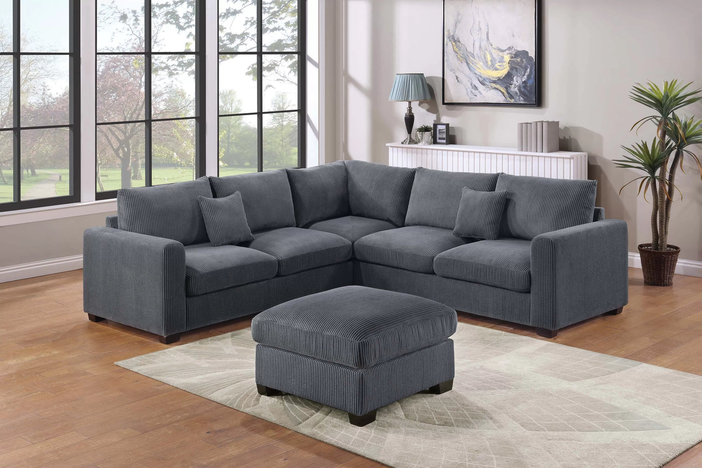 Sectional W Ottoman