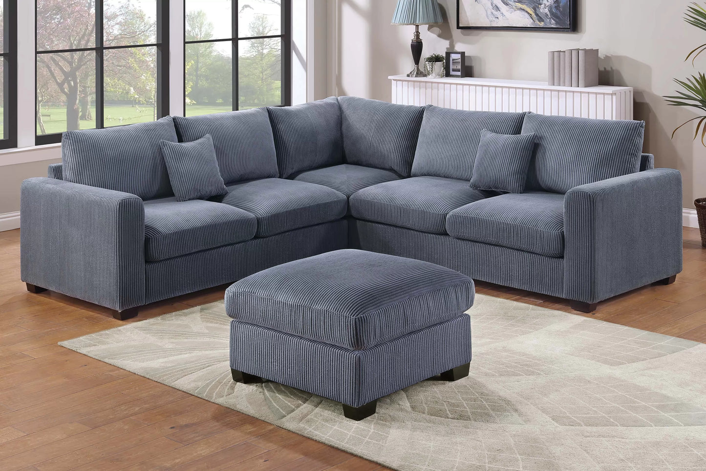 Sectional W Ottoman