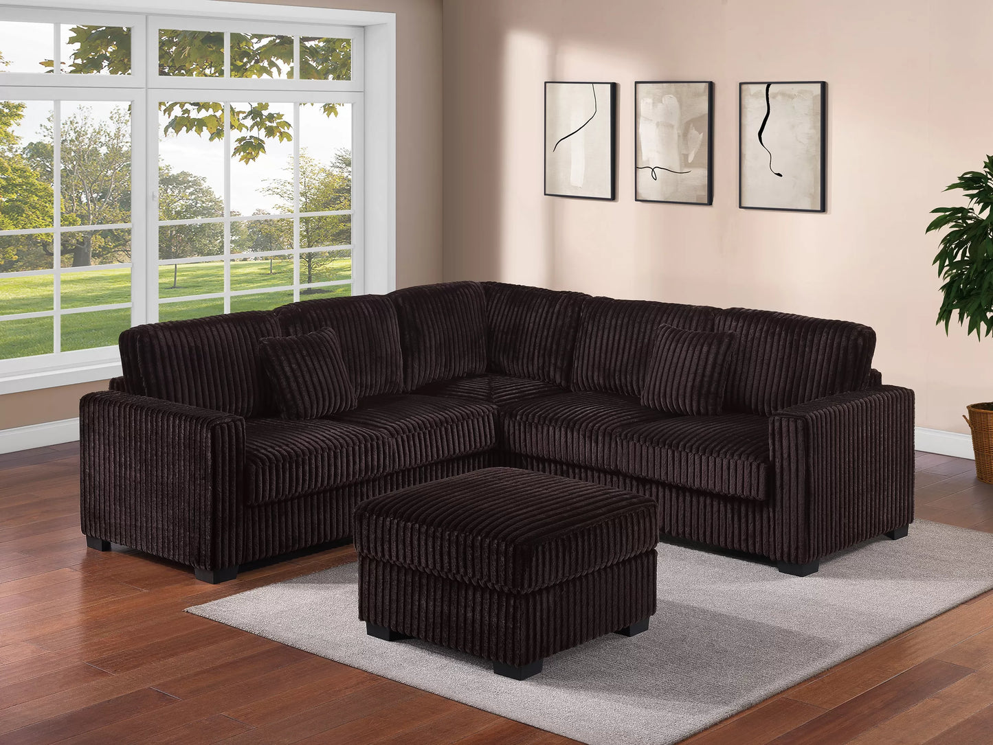 Sectional W Ottoman