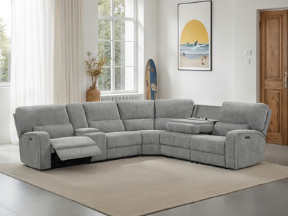 Sectional Power Reclining W Power Headrest