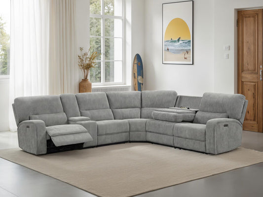 Sectional Power Reclining W Power Headrest