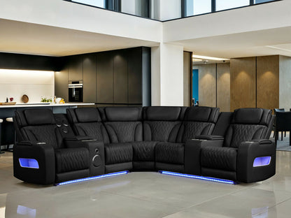 Sectional Power Reclining  with Power Headrest,