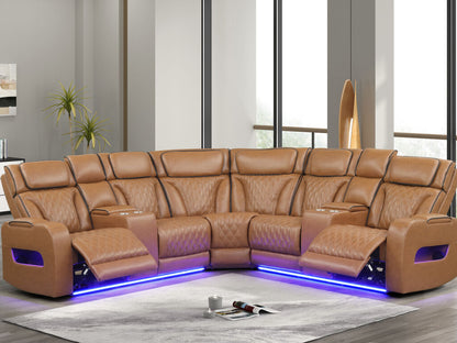 Sectional Power Reclining  with Power Headrest,