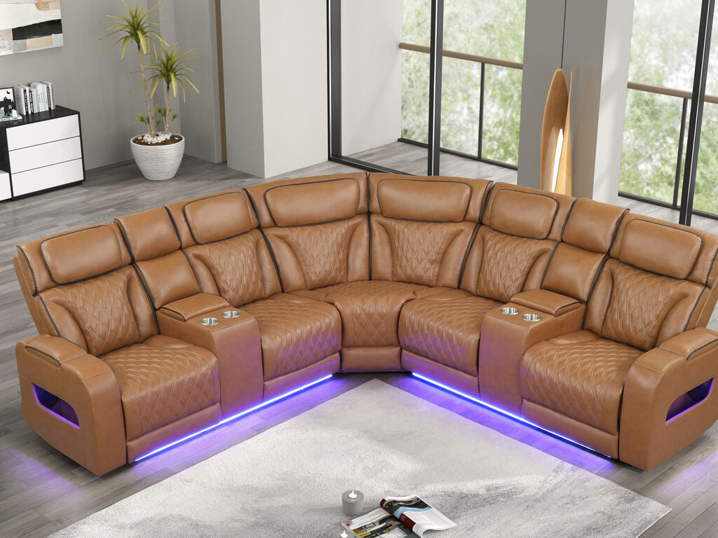 Sectional Power Reclining  with Power Headrest,