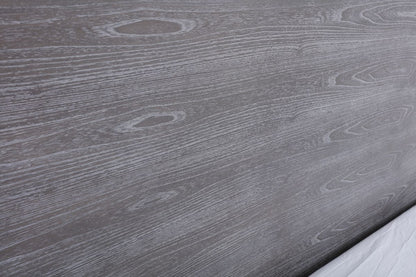 Modrest Charlene Modern Grey Elm & Stainless Steel Bed.       Low in Stock, please call