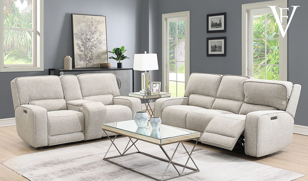 SOFA SET 2PC POWER RECLINERS HEATREST