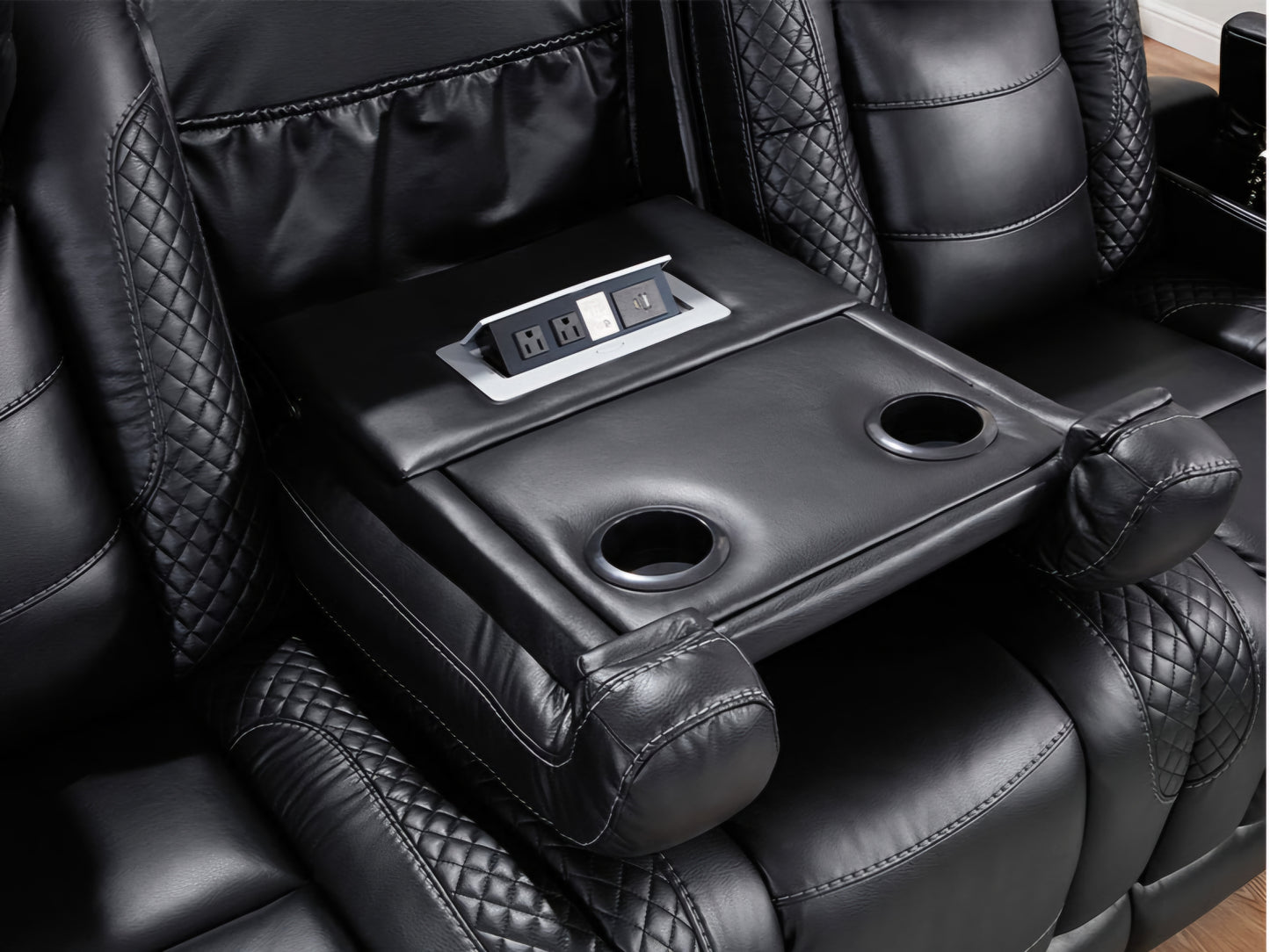 SOFA SET 2PC POWER RECLINERS HEAT REST