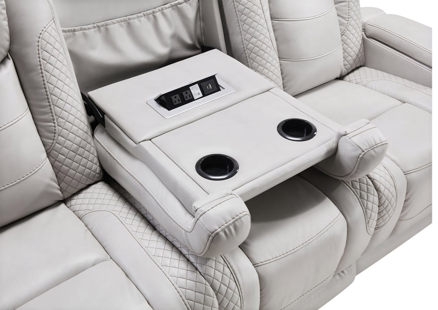 SOFA SET 2PC POWER RECLINERS HEAT REST