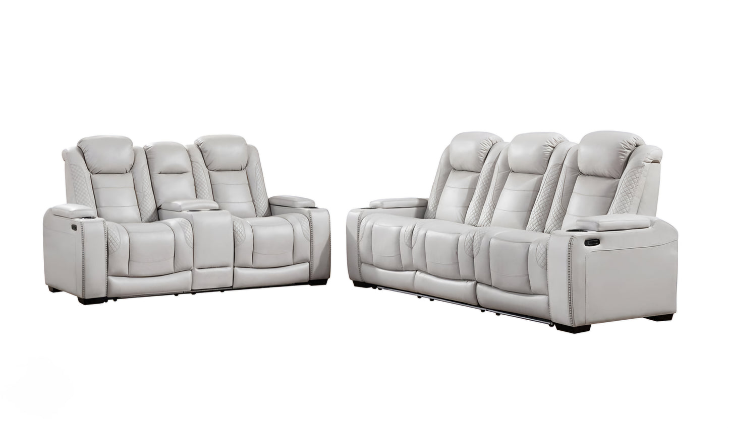 SOFA SET 2PC POWER RECLINERS HEAT REST