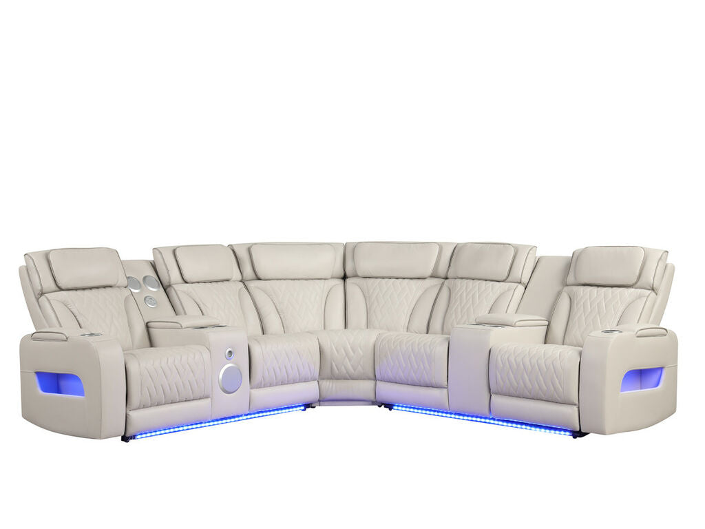 Sectional Power Reclining  with Power Headrest,