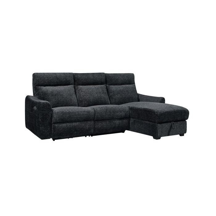 L-Shape Sectional Single Power Recliner Fabric