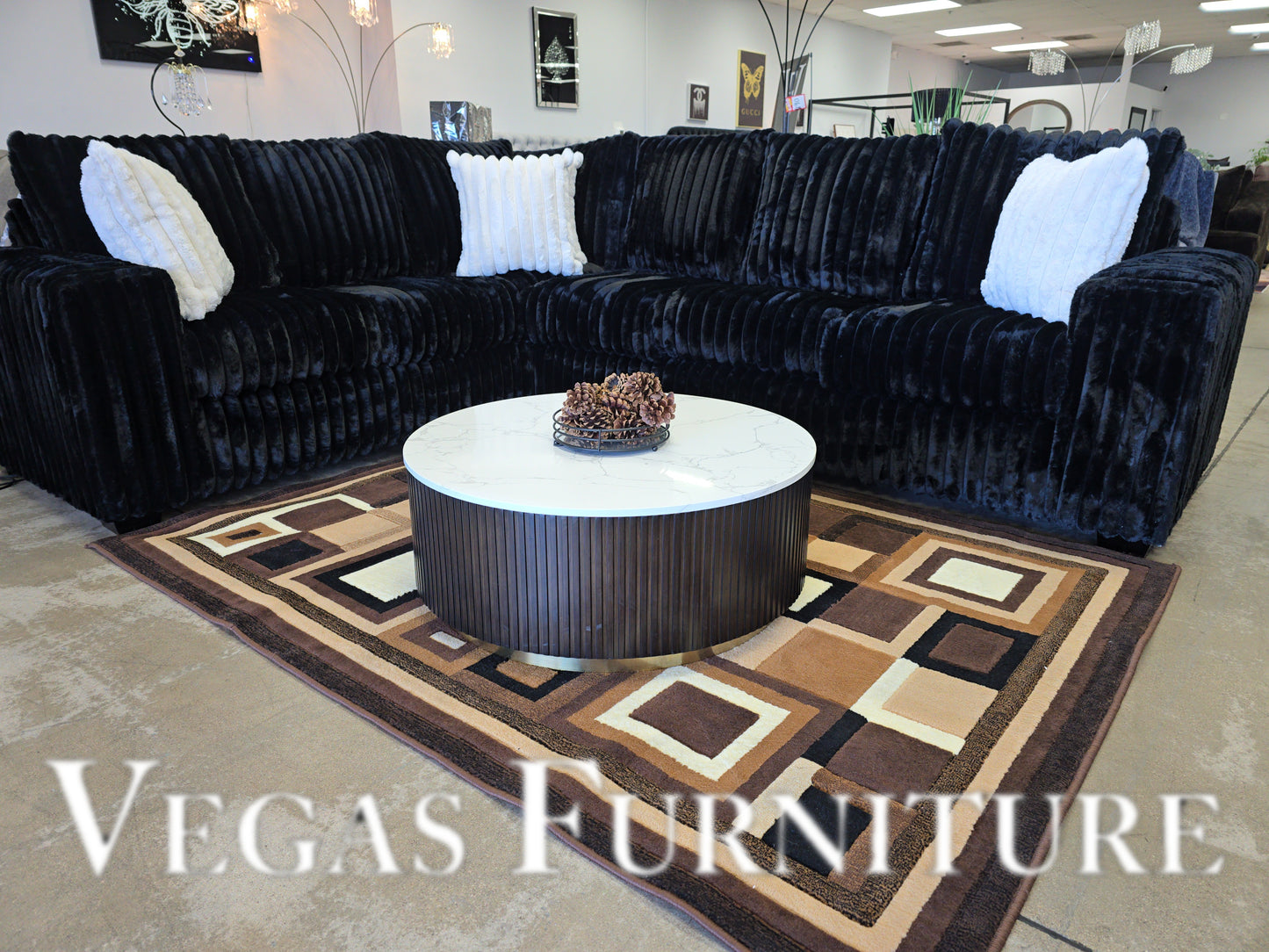 SECTIONAL BLACK.